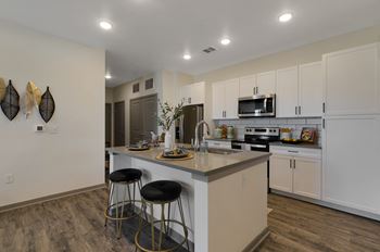 Full Kitchen at Colorado Springs Luxury Apartments with Gourmet Bar